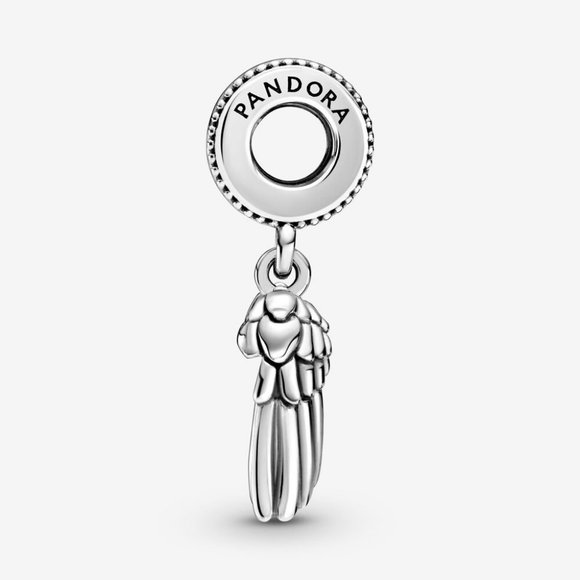 Club 2021 Angel Wings & Heart Dangle Charm